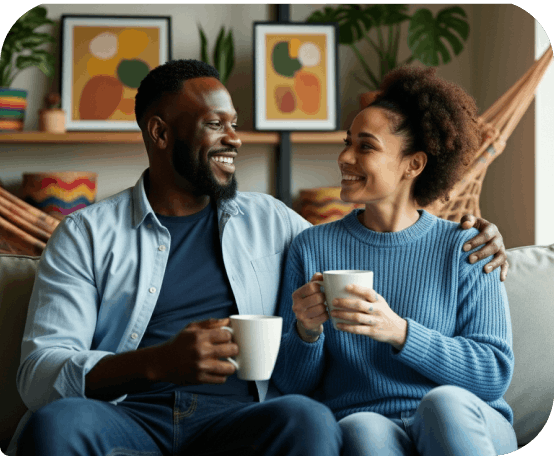Um homem e uma mulher dançando em uma festa de casamento
