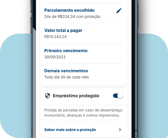 Tela do aplicativo de empréstimo pessoal Neon para acompanhar os empréstimos