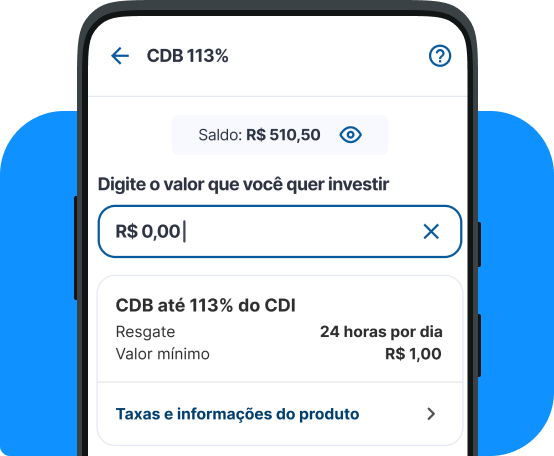 Tela de celular mostrando investimentos no aplicativo Neon